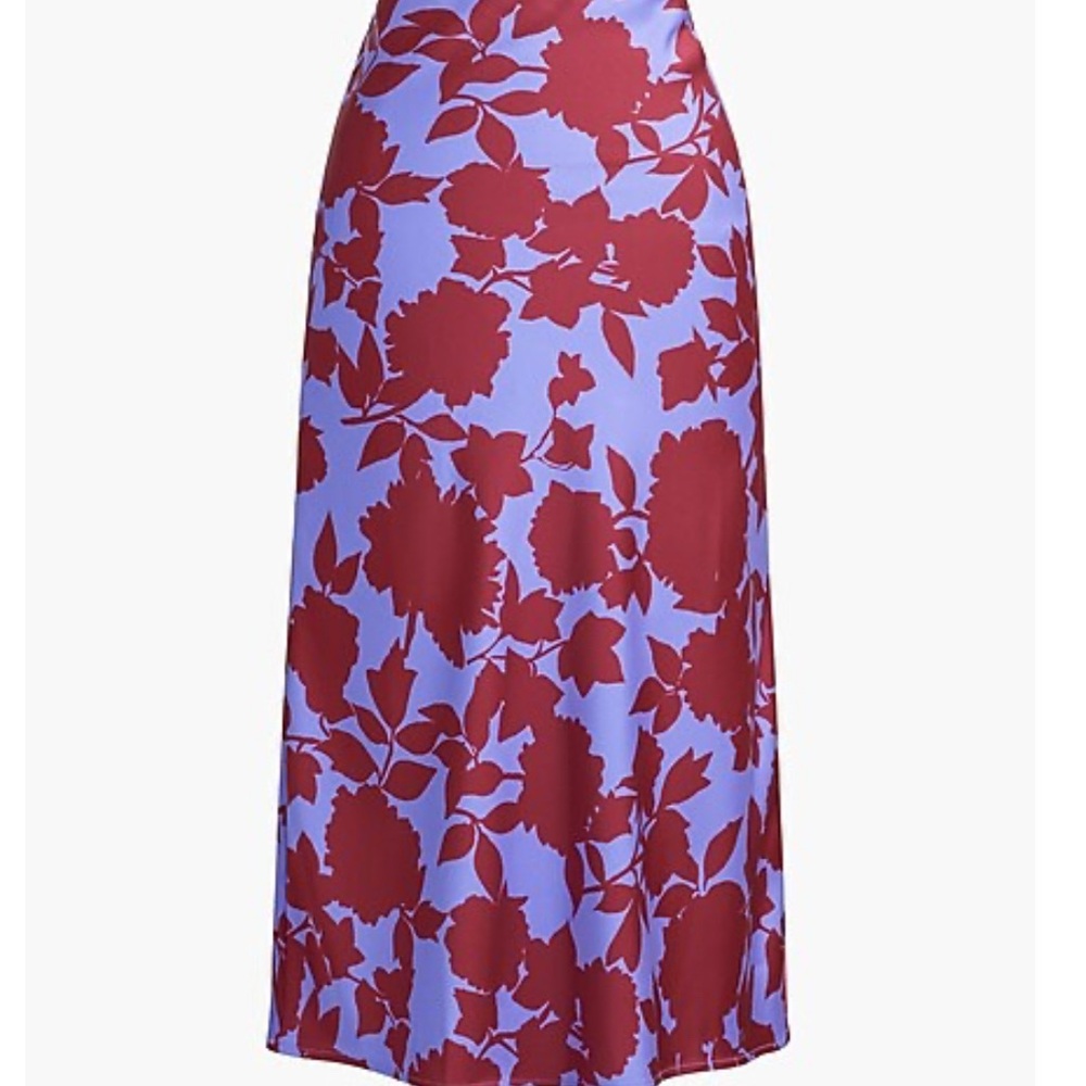 Floral Red and Purple Women's Skirt